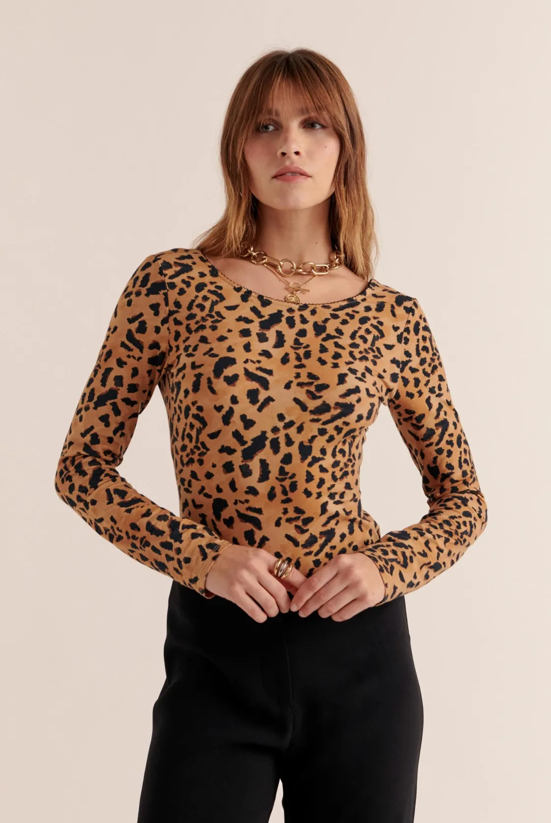 Homewear | Tops, Tee-Shirts Et Bodies-Balzac Paris Body Brol Guépard cappuccino