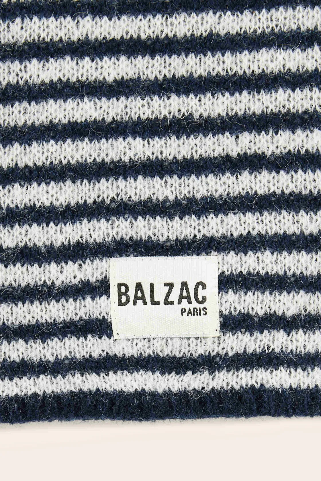 Gants Et Bonnet-Balzac Paris Cagoule Miller Rayures marine