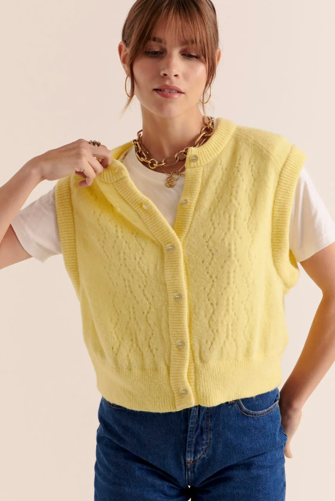 Pulls Et Cardigans-Balzac Paris Cardigan Brooke Jaune