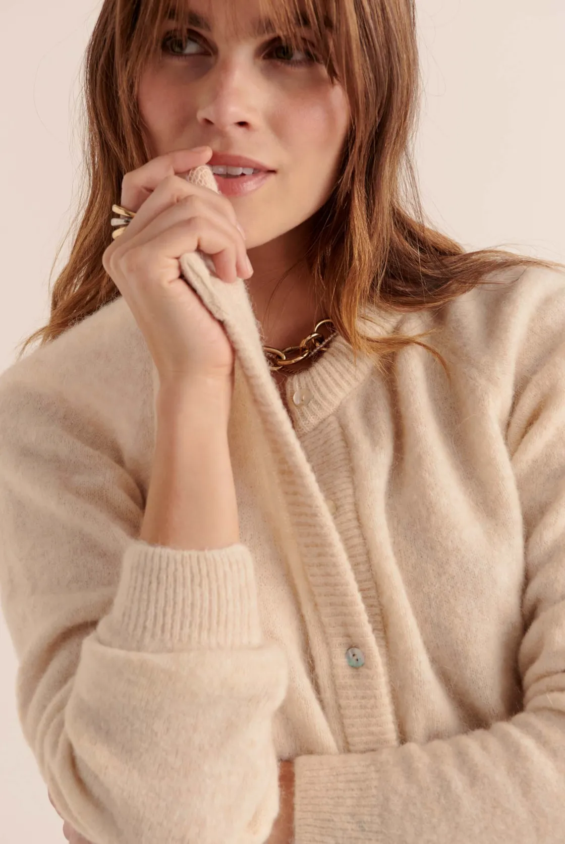 Homewear | Pulls Et Cardigans-Balzac Paris Cardigan Come blanc naturel Ecru