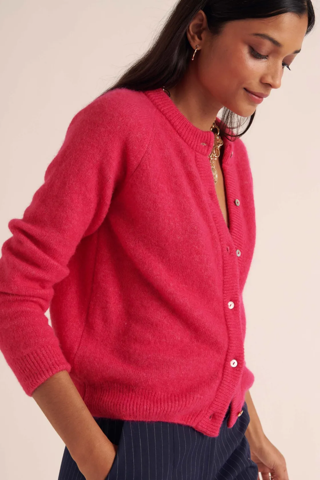 Pulls Et Cardigans-Balzac Paris Cardigan Come Fuchsia