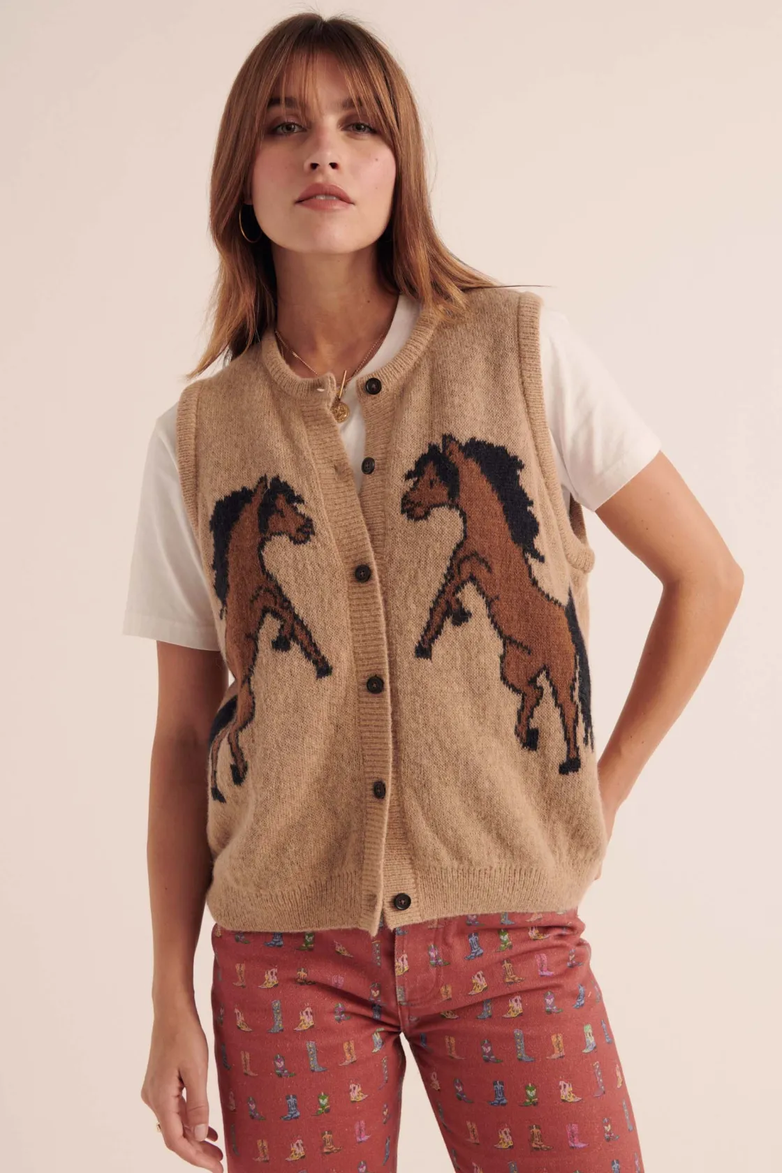 Pulls Et Cardigans-Balzac Paris Cardigan Jolly Camel et marron