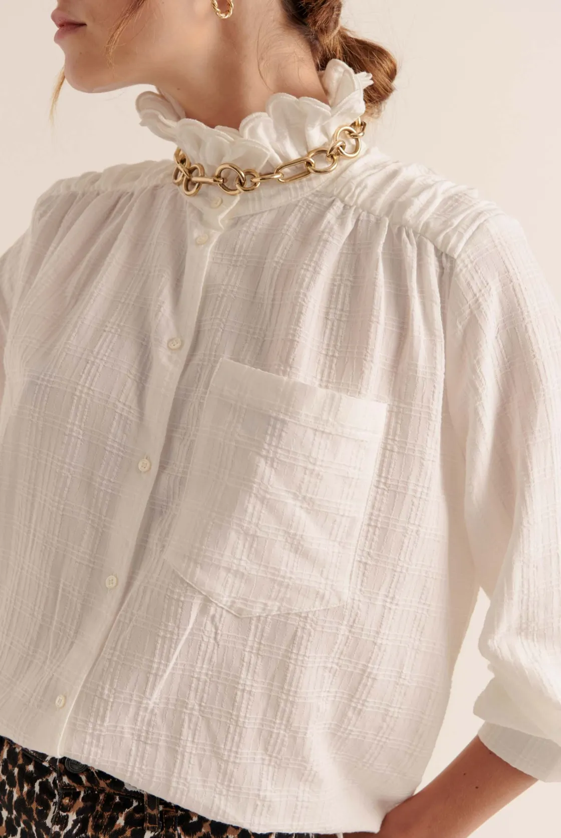 Chemises Et Blouses-Balzac Paris Chemise Léonor Carreaux blanc naturel