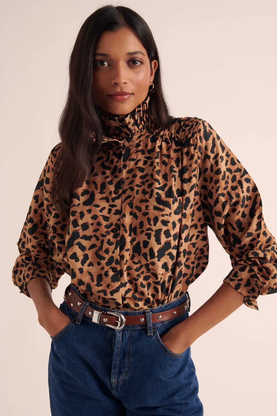 Chemises Et Blouses-Balzac Paris Chemise Léonor guépard cappuccino Guépard cappucino