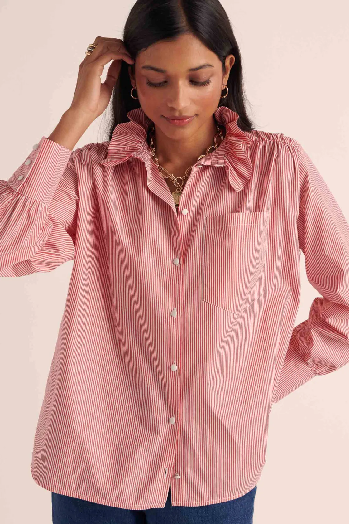 Chemises Et Blouses-Balzac Paris Chemise Léonor Rayures rouge et blanc