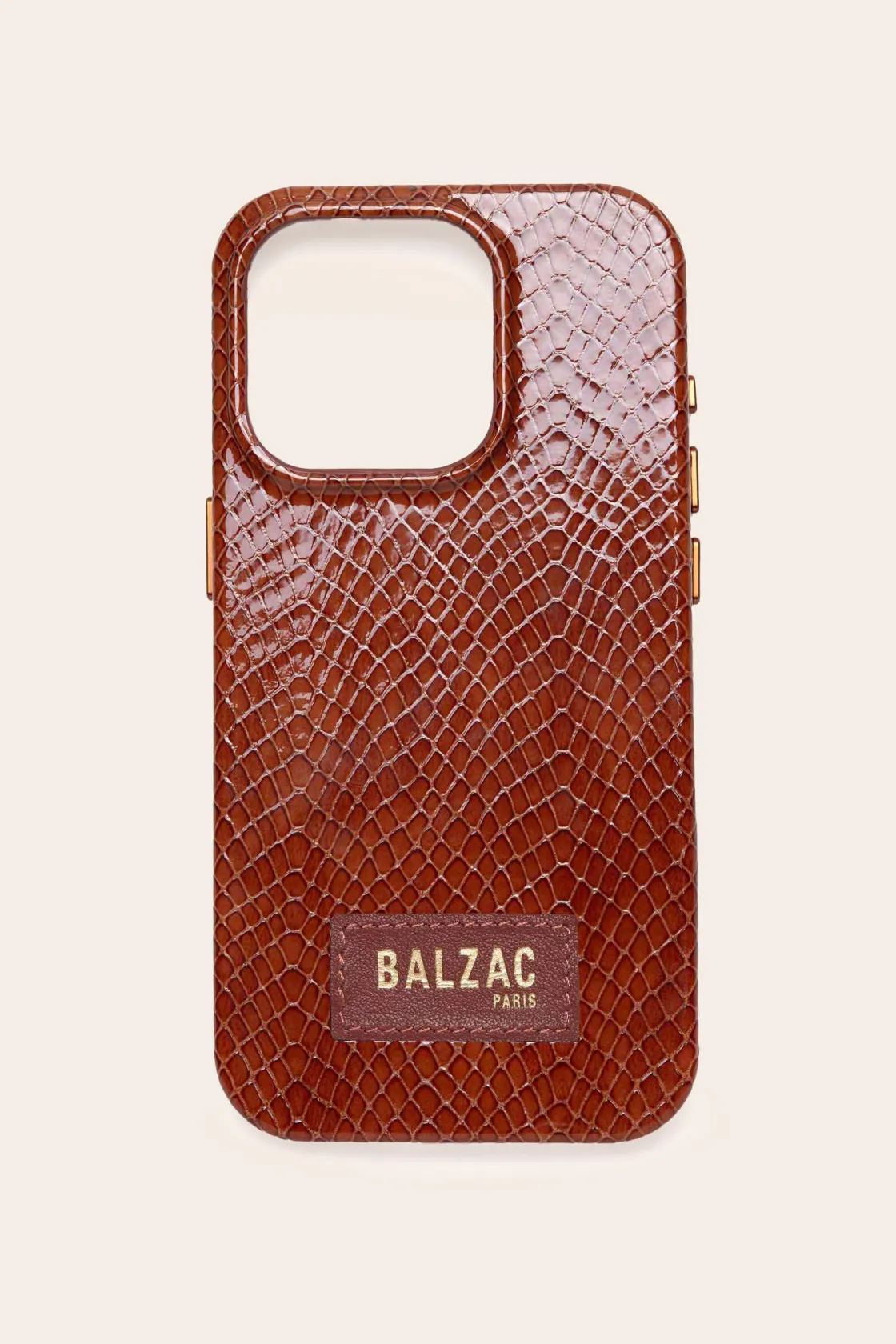 Accessoires Smartphones-Balzac Paris Coque de téléphone Cognac embossé