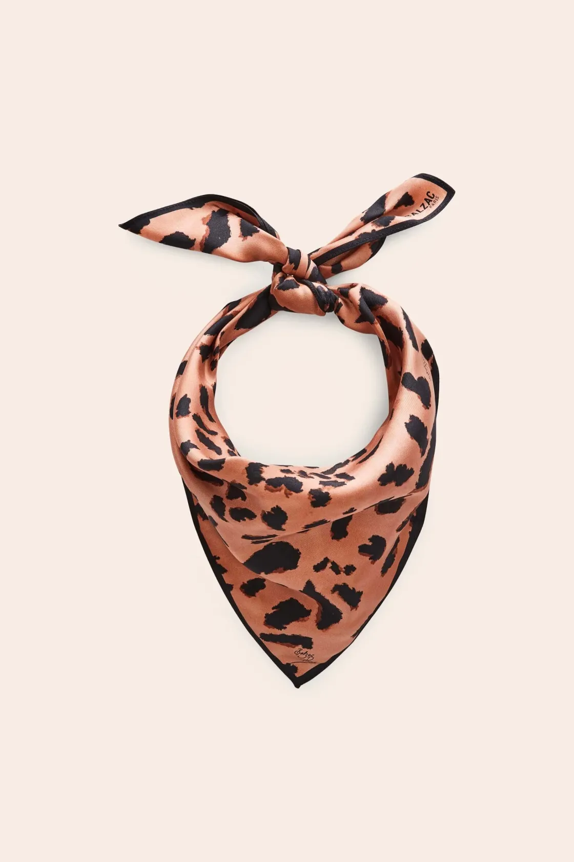 Foulard Et Écharpes-Balzac Paris Foulard Kelly guepard cappuccino Guépard cappuccino