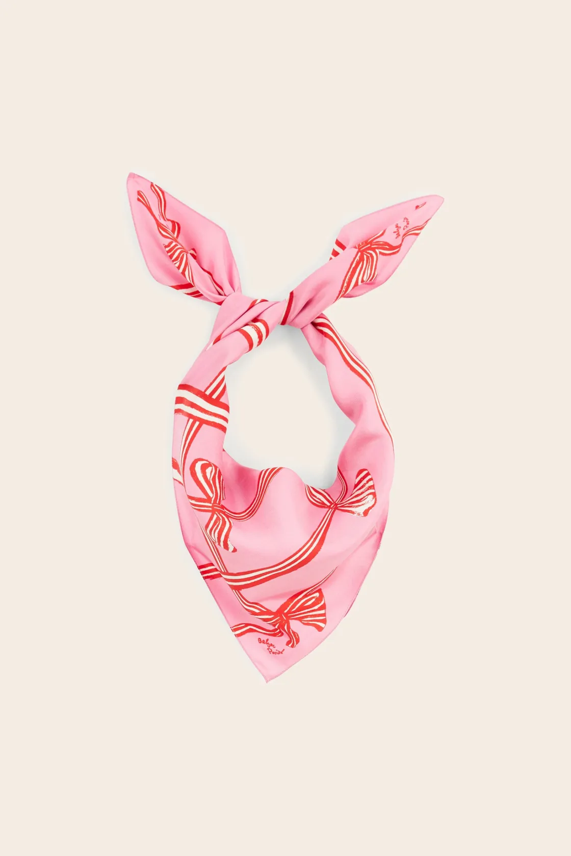 Foulard Et Écharpes-Balzac Paris Foulard Kelly Nœuds rose et rouge