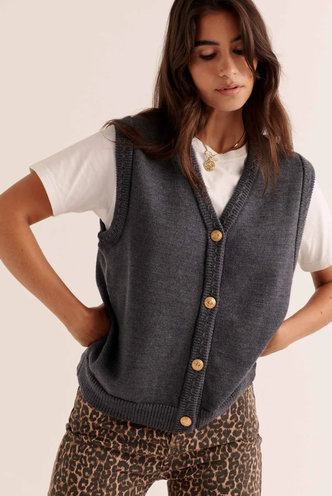 Pulls Et Cardigans-Balzac Paris Gilet Constant Gris